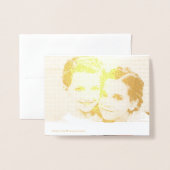 Elegant Kerstfeest Joy Wreath Holiday Foto Folie Kaarten (Met envelop)