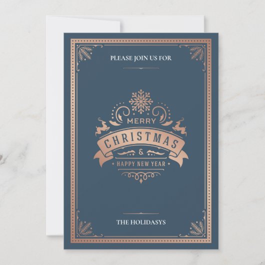 Elegant  kerstfeest kaart (Voorkant)