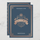 Elegant  kerstfeest kaart (Voorkant / Achterkant)