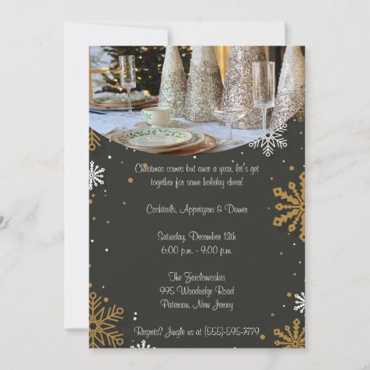 Elegant kerstfeest kaart (Voorkant)