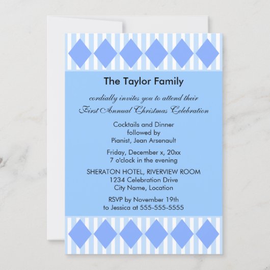 Elegant kerstfeest kaart (Achterkant)