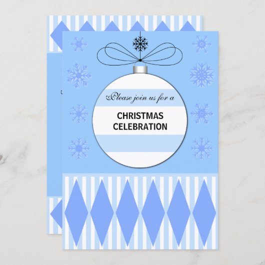 Elegant kerstfeest kaart (Voorkant / Achterkant)