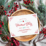 Elegant kerstfeest kaart<br><div class="desc">Moderne kerstfeestfeestelijke feestelijke feestdagen met elegante scripttypografie en een schattige kerstboom voor grafische en sierzegels. De achtergrond heeft een gestippelde grens met de details van de rolhoek. Klik op de knop IT AANPASSEN om lettertypen aan te passen, tekst rond te verplaatsen en uw eigen unieke uitnodigingsontwerp van één soort te...</div>