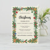 Elegant kerstfeest kaart (Staand voorkant)