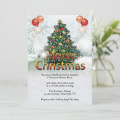 Elegant kerstfeest kaart (Staand voorkant)