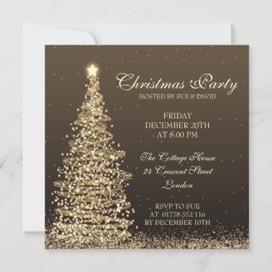 Elegant kerstfeest kaart (Voorkant)