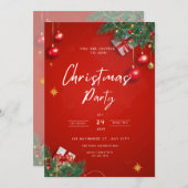 Elegant kerstfeest kaart (Voorkant / Achterkant)