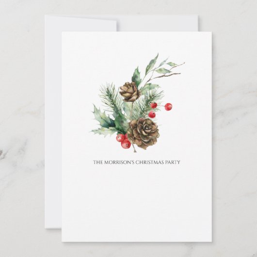 Elegant kerstfeest kaart (Achterkant)