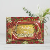 Elegant kerstfeest kantoor aanpasbaar kaart (Staand voorkant)