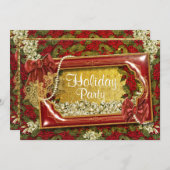 Elegant kerstfeest kantoor aanpasbaar kaart (Voorkant / Achterkant)