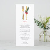 Elegant kerstfeest menu (Staand voorkant)