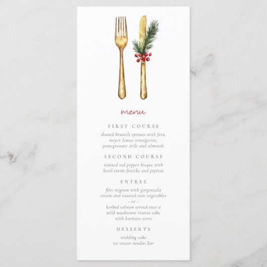 Elegant kerstfeest menu (Voorkant)