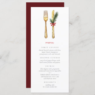 Elegant kerstfeest menu