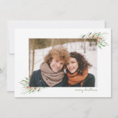 Elegant kerstfeest met Berries Holiday foto Feestdagenkaart (Voorkant)