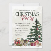 Elegant kerstfeest met feestboom kaart (Voorkant)