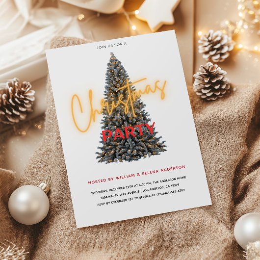 Elegant kerstfeest met feestboom kaart