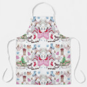 Elegant kerstfeest met hand schilderend hand schort (Voorkant)