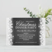 Elegant kerstfeest met magische sparkle Black Kaart (Staand voorkant)