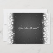 Elegant kerstfeest met magische sparkle Black Kaart (Achterkant)