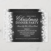 Elegant kerstfeest met magische sparkle Black Kaart (Voorkant / Achterkant)