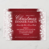 Elegant kerstfeest met magische sparkle Red Kaart (Voorkant / Achterkant)