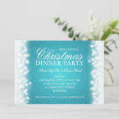 Elegant kerstfeest met magische sparkle Turqu Kaart (Staand voorkant)