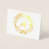 Elegant kerstfeest met monogram goud folie kaarten (Voorkant)