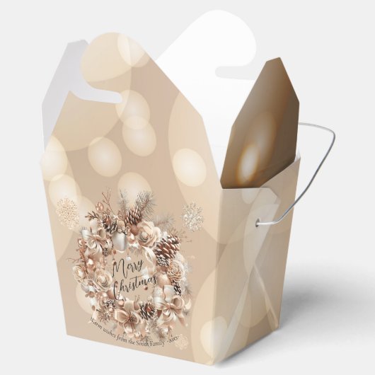 Elegant kerstfeest modern bedankdoosjes (Geopend)