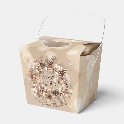 Elegant kerstfeest modern bedankdoosjes (Voorkant Zijde)