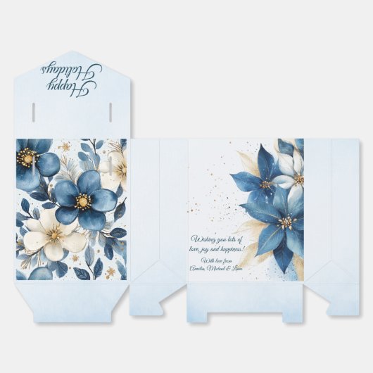 Elegant kerstfeest modern bedankdoosjes (Ongevouwen)