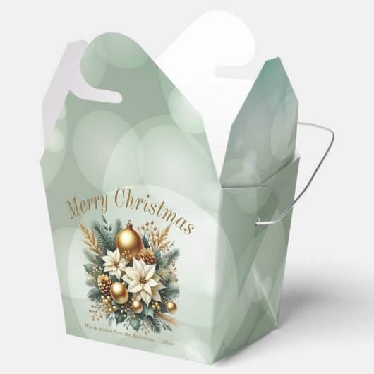 Elegant kerstfeest modern bedankdoosjes (Geopend)