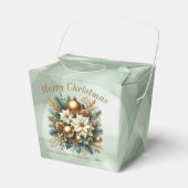 Elegant kerstfeest modern bedankdoosjes (Voorkant Zijde)