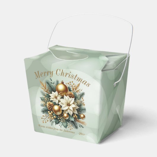 Elegant kerstfeest modern bedankdoosjes (Voorkant Zijde)