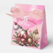 Elegant kerstfeest modern bedankdoosjes (Voorkant Zijde)