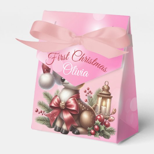 Elegant kerstfeest modern bedankdoosjes (Voorkant Zijde)