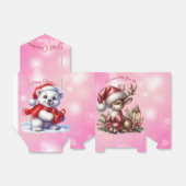 Elegant kerstfeest modern bedankdoosjes (Uitgevouwen)