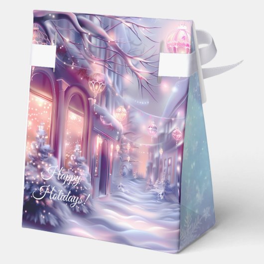 Elegant kerstfeest modern bedankdoosjes (Achterkant)