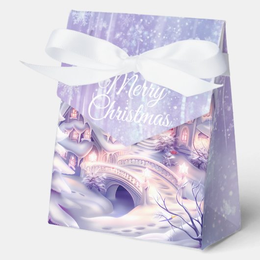 Elegant kerstfeest modern bedankdoosjes (Voorkant)