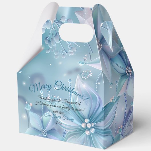 Elegant kerstfeest modern bedankdoosjes (Voorkant)