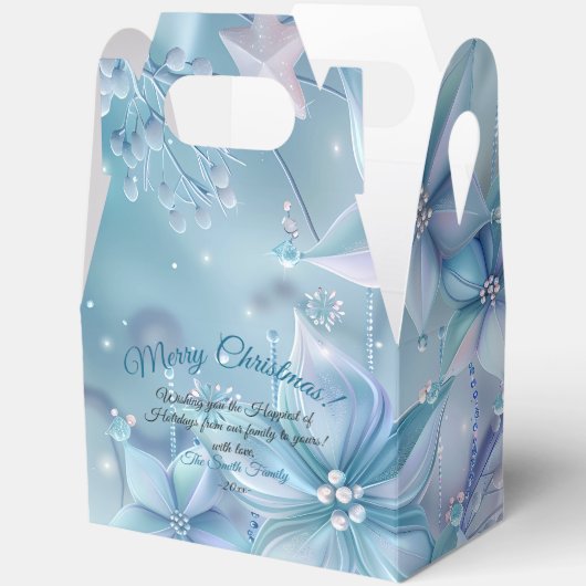 Elegant kerstfeest modern bedankdoosjes (Open)