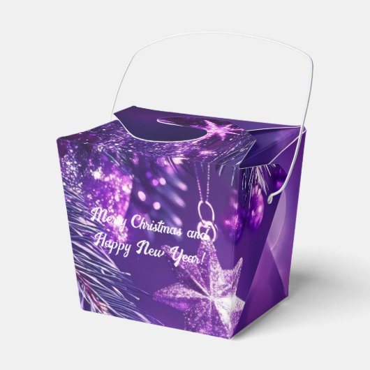 Elegant kerstfeest modern bedankdoosjes (Voorkant Zijde)