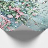 Elegant kerstfeest modern cadeaupapier (Hoek)