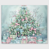 Elegant kerstfeest modern cadeaupapier (Vlak)