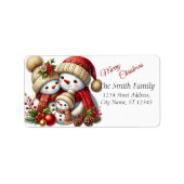 Elegant kerstfeest modern etiket (Voorkant)