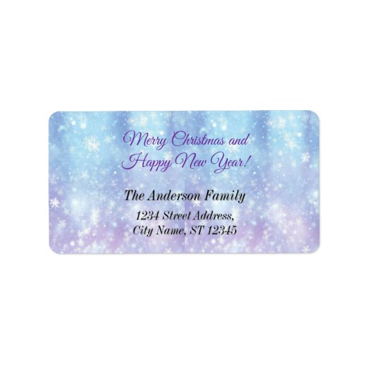 Elegant kerstfeest modern etiket (Voorkant)