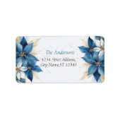 Elegant kerstfeest modern etiket (Voorkant)