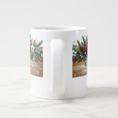 Elegant kerstfeest modern grote koffiekop (Achterkant)