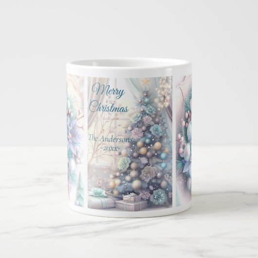 Elegant kerstfeest modern grote koffiekop (Voorkant)