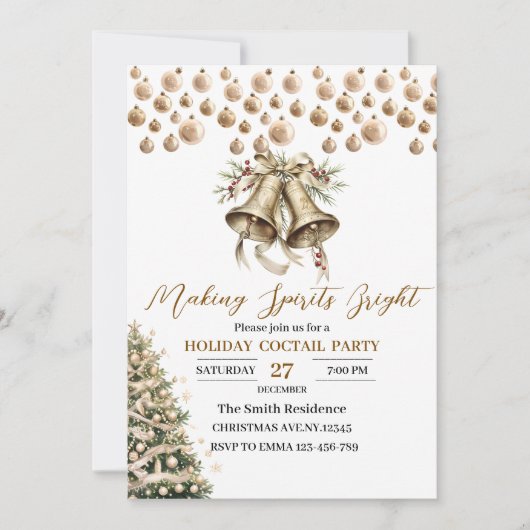 Elegant kerstfeest modern kaart (Voorkant)