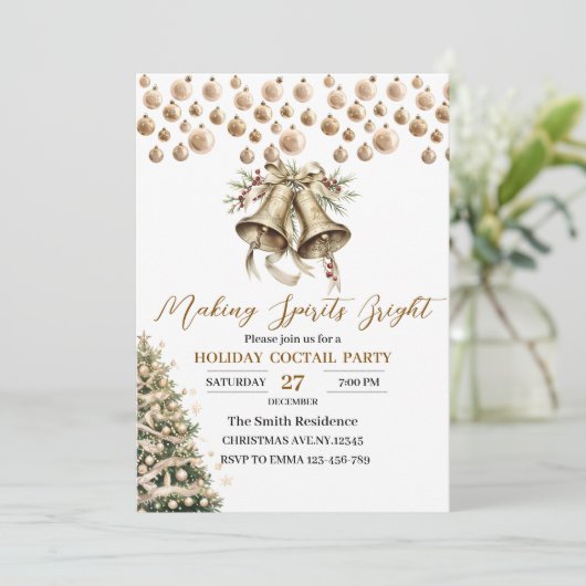 Elegant kerstfeest modern kaart (Staand voorkant)